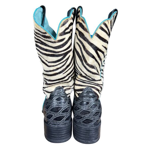 Ariat Women’s QuickDraw Black Zebra Western Cowgirl Boot Size US 6 - Picture 8 of 10